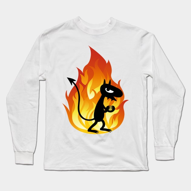 Fire Demon Long Sleeve T-Shirt by WBW